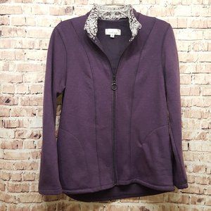 Cuddl Duds Jacket Teddy Zipper Purple Size Medium 10/12
